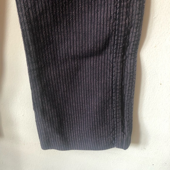 ❤️Marc Jacobs Black Purple Striped Pinstripe Cotton Pants Pockets Size 6 - Picture 3 of 9